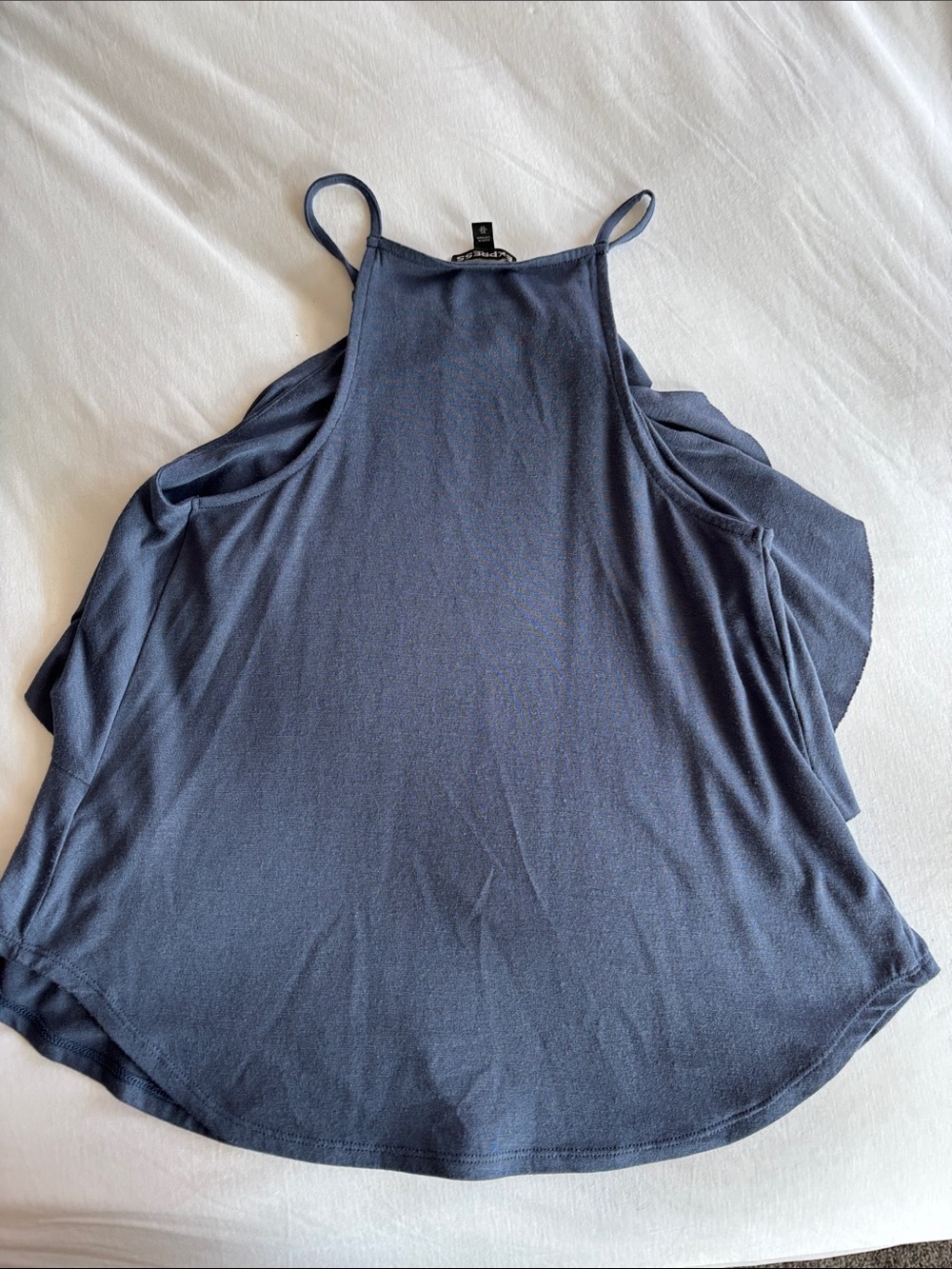 Express Blue Ruffle Knot Cami - Picture 4 of 6